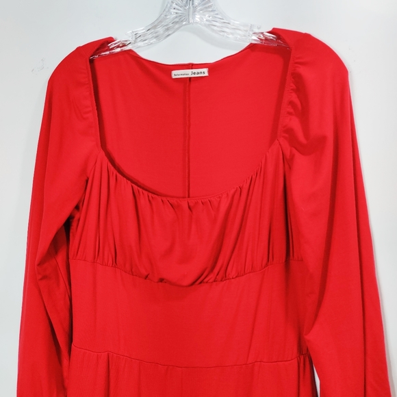 Reformation Cherry Red Pippa Midi Dress Sz Large - Picture 5 of 8